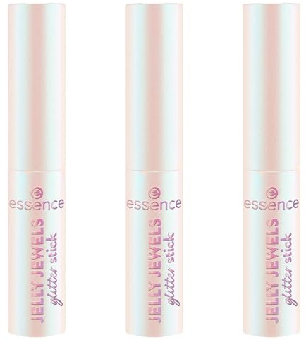 essence JELLY JEWELS glitter stick, Lidschatten, Nr. 01, Mehrfarbig, langanhaltend, strahlend frisch, schimmernd, vegan, ohne Mikroplastikpartikel, Nanopartikel frei, ohne Parfüm, 3er Pack (3x2.5g)
