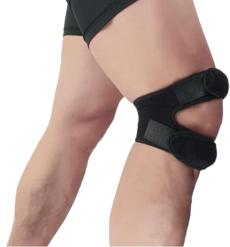 MEIION Helvezen HelveFlex Ginocchiera Regolabile con Inserto in Silicone - Supporto per Ginocchio in Neoprene per Corsa, Tennis e Basket - Allevia il Disagio al Ginocchio - 1 Pz