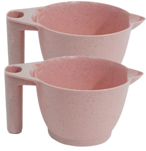 TOYZFRIENDY 2pezzi Ciotole Tintura Capelli in Pp Con Manico Ergonomico Per Miscelazione Colori Salone Parrucchiere Riutilizzabili Facili Da Pulire