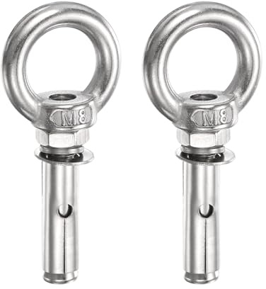 PATIKIL Perno De Ojo De Elevación De Expansión M8x30mm 2 Piezas Pernos De Expansión De Acero Inoxidable Con Anillo Para Elevación Perno De Ojo Interno Resistente Con Anillo Y