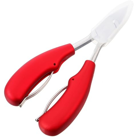 Alipis Cortauñas de Acero Inoxidable Rojo para Uñas Encarnadas y Muertas Alicate Portátil para Manicura y Pedicura Práctico Cortacutículas Ergonómico para Uso Casa y Salón