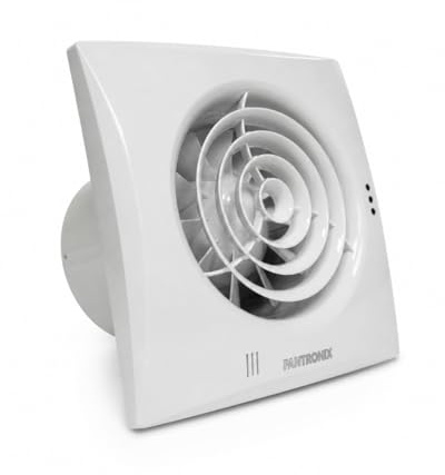 Fantronix Enviro 100mm Bathroom Extractor Fan, PIR Motion Sensor | Hands-Free Activation When Movement Is Detected, Ideal For Toilets And Frequently Used Rooms