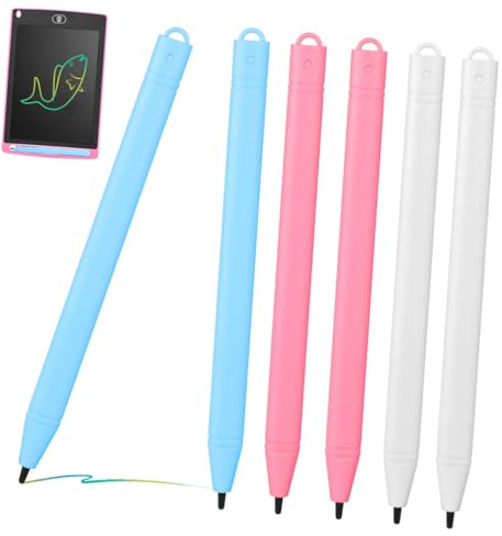 PERSELOSO 6pcs Reusable Lcd Drawing Pens for Tablets and Drawing Pads Plastic Stylus No Charging Required for Kids and Adults