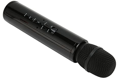 FILFEEL Microfono Portatile con Riduzione del Rumore, Microfono Stereo per Karaoke per Smartphone e PC, (BLACK)