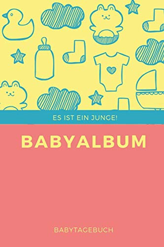 Babyalbum Es ist ein Junge Babytagebuch: A5 120 Seiten I Junge Baby Geschenk zur Geburt I erstes Buch oder Fotoalbum I Erinnerungsbuch zum Selber Ausfüllen I Babybuch Geschenkidee für neue Eltern