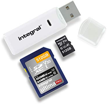 Integral Dual-Slot Micro SD & SD USB2.0 Memory Card Reader Adapter - Plug & Play, Works with PC & Mac and Compatible with SDXC, SDHC, SD, microSDXC, microSDHC, microSDXC, MMC & MMCplus