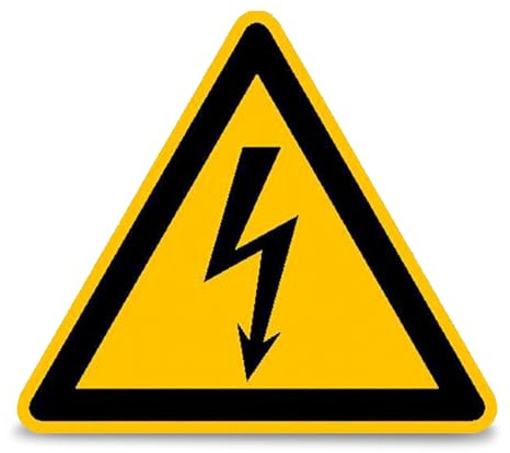 Betriebsausstattung24 Warnschild Warnung vor elektrischer Spannung - Aluminium, geprägt - 20,0 cm Seitenlänge (Dreieck) - Symbol W012