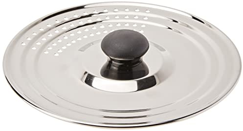 Equinox 141436 Couvercle passoire inox,un adaptateur pour 3 diamètres, 16, 18, 20 cm, Argenté