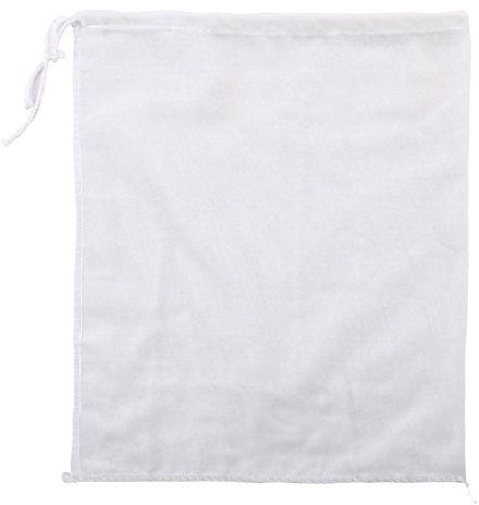 sourcing map Nussmilchbeutel Leinen Kraut Roh Essen Masche Siebe Filter Kochtasche Weiß 35cm x 28cm