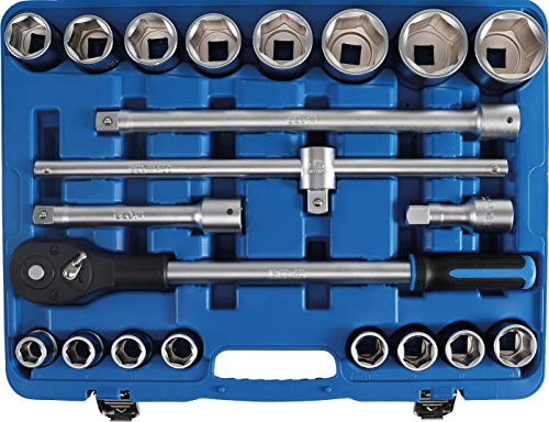 COFFRET DOUILLES 6 PANS CV 19 A 50 MM 3/4 CLIQUET ET ACCESSOIRES