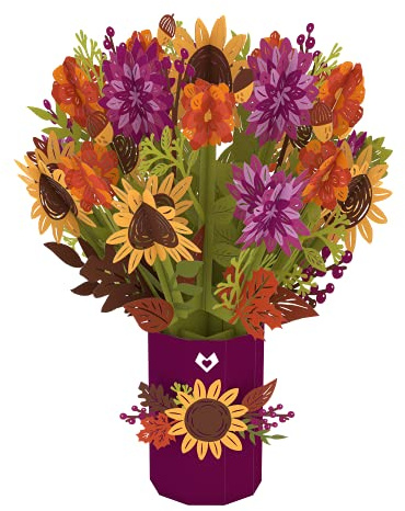 Lovepop® Sonnenblumenstrauß aus Papier 3D Pop-Up Papierblumen Bouquet für Geburtstag, Jahrestag, Hochzeitstag, Daneschön, Weltfrauentag sunflower | mit Notizkarte & Umschlag