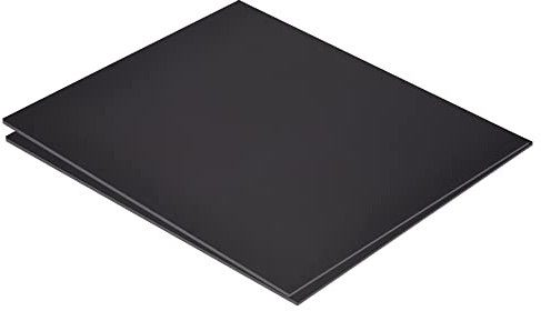sourcing map Schwarze ABS-Kunststoffplatte, 25,4 x 20,3 x 0,1 cm, für Modellbau, Basteln, Panel, 2 Stück