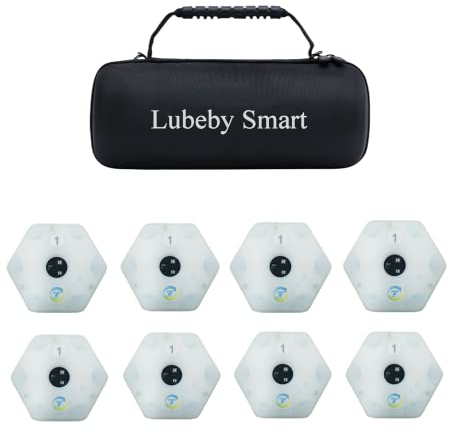 Lubeby Smart Boxtrainingslampe mit App-Steuerung, Geschwindigkeitstraining für Badminton, Basketball, Sportclub (8 Lichtern/Set)