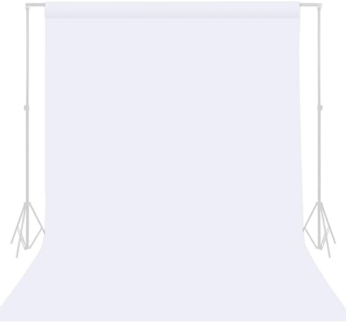 TRLYC White Photography Backdrop - 8 x 10 FT White Backdrop Background for Photography Photo Booth Backdrop for Parties Curtain Photographic Studio Photo Backgrounds | White Backdrop for Photoshoot Video Backgrounds Screen Party Wrinkle-free Polyester Non-Glare Rod Pocket Easy Setup