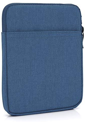 MyGadget Nylon Sleeve Hülle für Tablet bis 6,8 Zoll [ 18 x 13,5 cm ] - Schutzhülle Tasche z.B. Kindle Paperwhite | Tolino Vision 1-4 | Shine 1-3 - Hell Blau