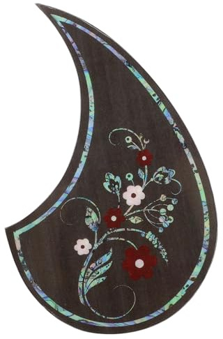 Vaguelly Bass Pickguards PVC Universal Folk Acoustic Guitar Pickguard Teardrop Shape Self-adhesive Guitar Pickguard Sticker Fits 39-41inches