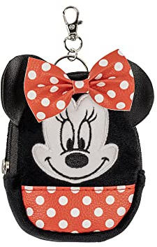 DISNEY Mini porte-clés Minnie Mouse noir et rouge, Noir, blanc et rouge, Taille unique, Moderne