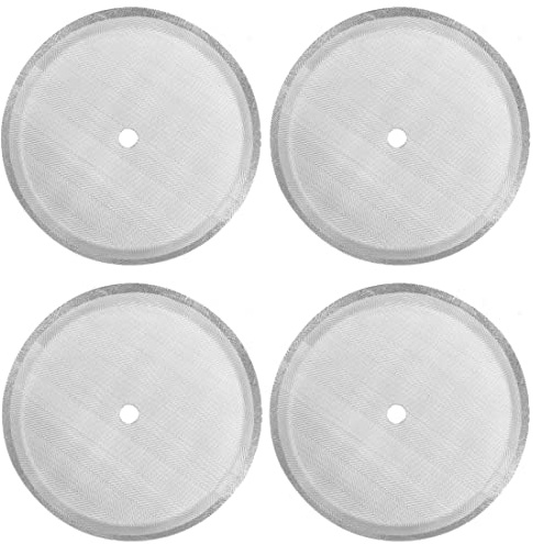 4 Pack French Press Replacement Filter Screen,Reusable Stainless Steel Mesh Filters for Universal 1000 ml / 34 oz / 8 cup French Press Coffee Makers