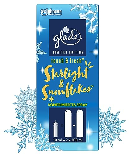 Glade Touch & Fresh (Brise One Touch) Nachfüller, Lufterfrischer Minispray, Starlight & Snowflakes, 1er Pack (10 ml)