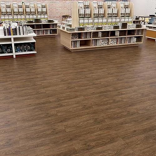 HCZION Selbstklebend Bodenbelag Vinylboden Holzoptik Laminat rutschfeste Fliesen PVC Bodenbelag Fliesenaufkleber Dekor-Dielen Für Fußbodenheizung, Abwaschbare (Color : K, Size : 90x15 cm/36x6 in(7pc