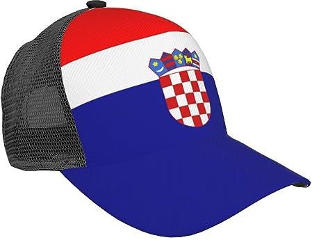934 Trucker Baseballkappe Hat Kroatien-Emblem-Flagge Sonnenschutzkappe Cool Sportkappe Mode Sport Mütze Für Erwachsene Erwachsenen Sommer