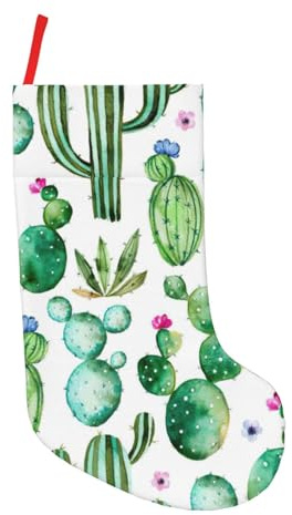 WURTON Chaussettes de Noël pour enfants et adultes Motif cactus tropical Arbre de Noël Décoration d'arbre de Noël