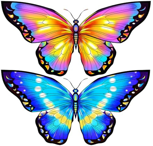 HONBO Schmetterling Drachen Butterfly Kites, flugdrachen für Kinder und Erwachsene,120x95cm with Long Tails,