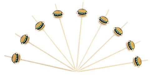 LIFKOME 100 Piezas Palo De Fruta Picks De Comida De Fiesta Picks De Bebidas De Frutas Palillos De para Aperitivos Palitos De Barbacoa Pinchos De Palillos Madera Pastel