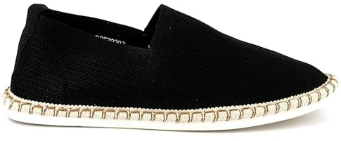 UOMO DESIGN - espadrille i duk för män - Evan, svart (noir 1), 45 EU