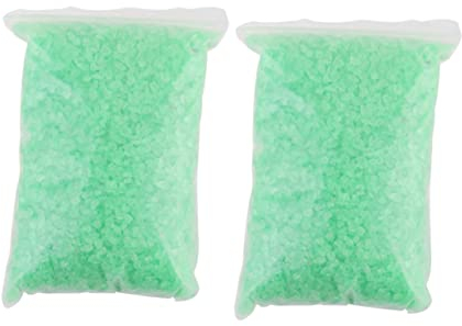ABOOFAN 2stücke Farbiger Glasstein-deko-Sand Für Mikro-landschaften Aquariumsand Grün Pack Glasmaterial Zur Flaschendekoration Und Aquarienverzierung
