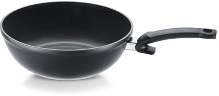 Fissler Ceratal Orbit Black/Aluminium-Wok (Ø 30 cm, 5,2 L) große Keramik-Bratpfanne beschichtet antihaftend, hoher Rand, Made in Germany – Induktion