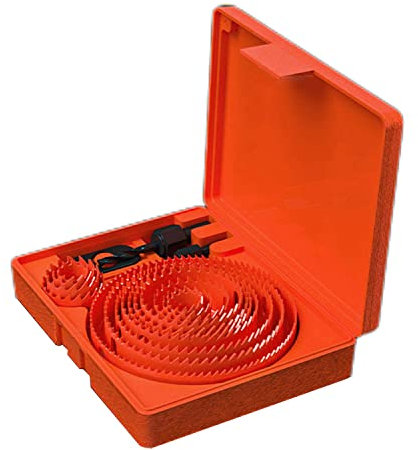 sega a tazza, Sega a tazza bimetallica, taglierina for sega a tazza for apertura di fori adatta for alluminio da 0,5 mm, plastica, legno e altre aperture(13 Piece set)