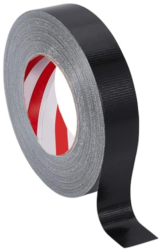 BENECREAT Ruban Adhésif en Tissu de 50 m Bandes de Tissu Noir de 30mm avec Support Adhésif pour Meubles Sols en Bois Dur Chaises Murs