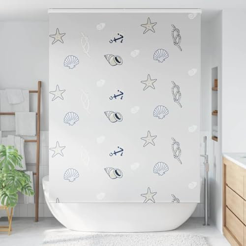 Tenda a rullo per doccia con cassetta, 150 x 240 cm, materiale PEVA, impermeabile e durevole, ideale per bagno, design moderno