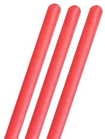 3 Churros de 150 cm para Juegos y Entrenamiento Acuático,Flotadores de Piscina de Espuma 3 Churros de Natación. (Rojo)