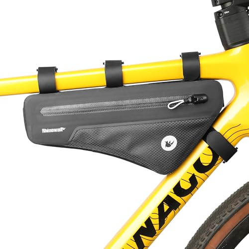 Rhinowalk cykel ram triangelväska – vattentät triangelväska för gravelbike & MTB (1,7 l)