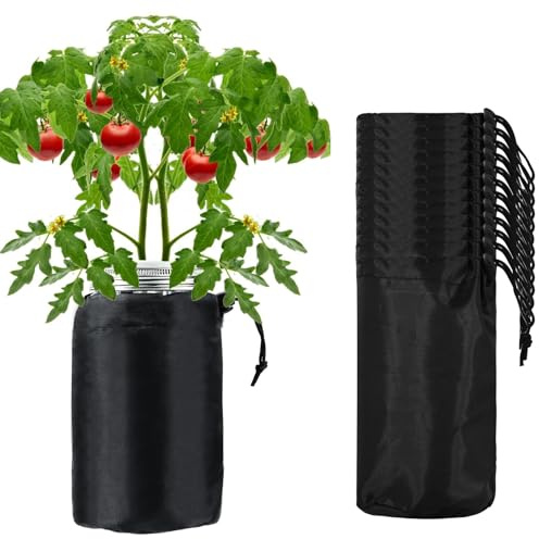 VBESTLIFE 12Pcs Hydroponic Blackout Sleeves, Kratky Wide Mouth Hydroponic Cover Mason Jars Bags for Planting Opaque
