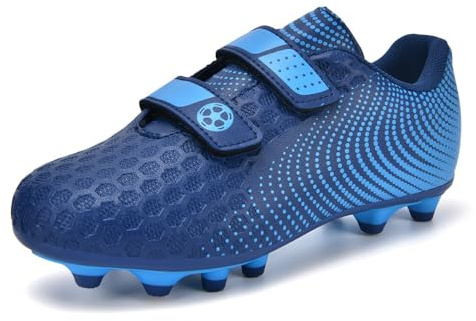 Botas de Futbol Niño Zapatos de Futbol Zapatillas Futbol Césped Artificial Tacos Profesional Entrenamiento Aire Libre Deporte Antideslizante Cómodo Unisex 28-37EU