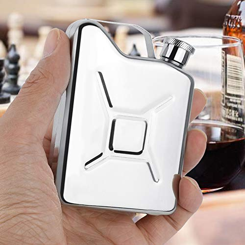 Xiuganpo Bottiglia per Whisky Alla Moda in Acciaio Inossidabile con Buon Effetto Sigillante, Bottiglia Tascabile per Liquore da 5 Once per Bar, Feste