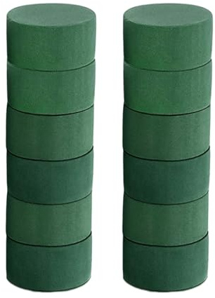 YTtkku Lot de 12 blocs cylindriques en mousse pour une excellente absorption de l'eau - Pour projets d'artisanat et arrangements floraux professionnels
