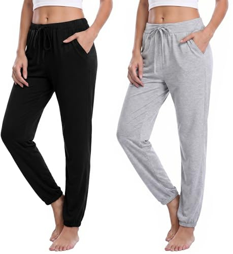 Marvmys Pantalon De Pyjama Femme Coton Bas De Pyjama Long | D'intérieur Décontracté Vêtements De Nuit Loungewear Pants Avec Poche