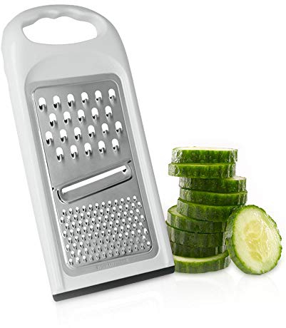 Metaltex 194540084 Universalreibe mit Gummilippe, Edelstahl