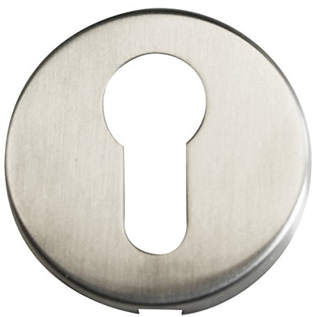 Alpertec 28020810K2 PZ - Pair of Rosette (2 Pieces) in Satin Stainless Steel Diameter 52 mm Handle Set Door Handle Door Fittings