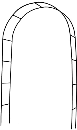 defacto DF-002 Lot de 2 arches pour rosiers grimpants en métal Noir 230 x 118 x 40 cm