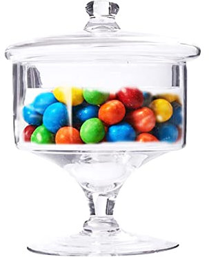 FCQLFYF Piatti Di Caramelle Con Coperchi,Barattoli Di Vetro,Vaso Di Stoccaggio In Vetro,Contenitore Di Caramelle Decorativo,Per Caramelle,Cioccolato,Biscotti,Noci,Frutta,Bigiotteria,Gioielli