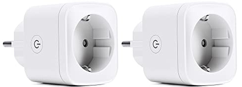 SenChip Spina intelligente 16A WiFi Monitoraggio dell'energia compatibile con presa Alexa, Google Assistant, controllo APP, 2,4 GHz, 16 A, confezione da 2
