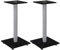 vidaXL Pedane Casse 2pz Nero Argento Vetro Temperato Design 1 Pilastro