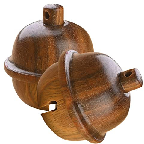 WOFASHPURET 2stücke Glöckchen Anhänger Aus Holz Zum Schnitzen Dekorativer Diffusor-anhänger Für DIY-aromatherapie Als Hängende Autodekoration Oder Schreibtisch-deko