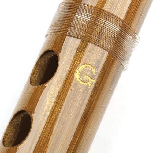 Bamboo Flute Dizi Traditional Handmade Chinese Musical Instrument Vintage Dizi (Key G)
