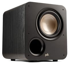 Polk Audio Signature Elite ES8 Subwoofer, 8-Inch Powered Sub with Class D Amplifier, Power Port Technology, Time-Smart Phase Control - Black